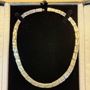 Silver Necklace and bracelet from Taxco, Mexico; 925 silver